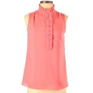 J Crew Pink Coral Sleeveless Blouse